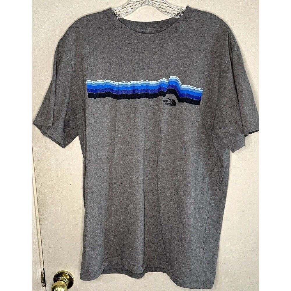 The North Face Men's Gray Graphic Logo Crew Neck Short Sleeve Tee L ML056
